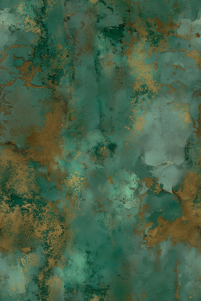 Emerald Green Gold Look Abstract Texture Wallpaper pattern artwork