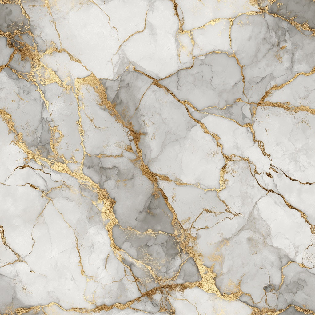 White and Gold Look Marble Effect Luxury Wallpaper pattern artwork