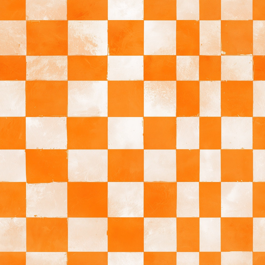 Vibrant Orange Checkered Pattern Wallpaper pattern artwork