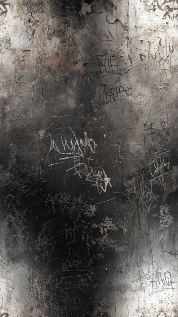 Grunge Black and Gray Graffiti Abstract Wallpaper pattern artwork