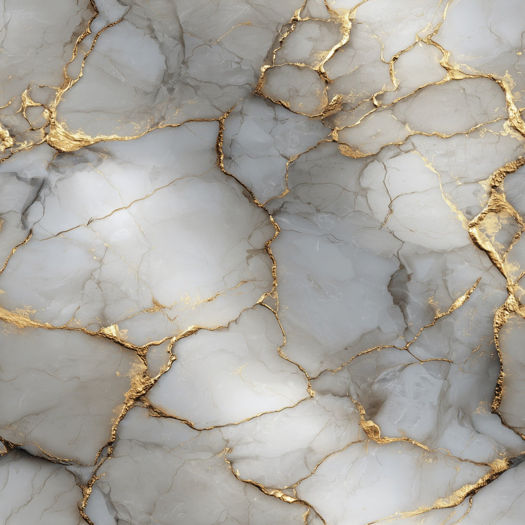 Gray and Gold Look Veined Marble Effect Wallpaper pattern artwork