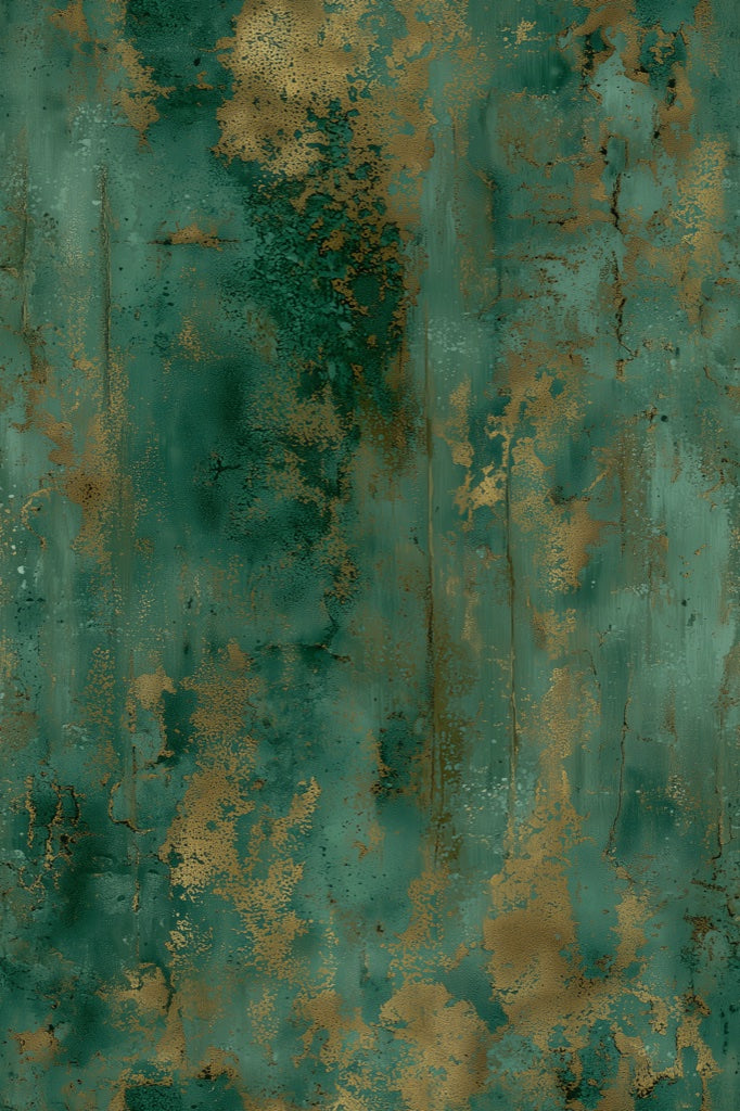 Emerald Green and Gold Look Abstract Texture Wallpaper pattern artwork