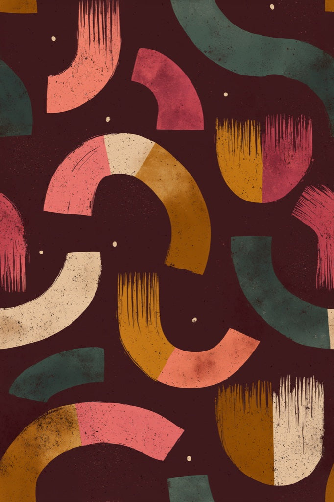 Bold Abstract Geometric Pattern Wallpaper pattern artwork
