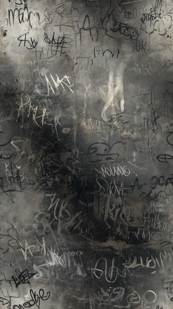 Charcoal Black Graffiti Abstract Wallpaper pattern artwork