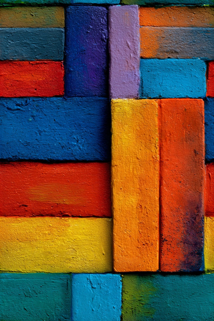 Vibrant Multicolor Geometric Abstract Wallpaper pattern artwork