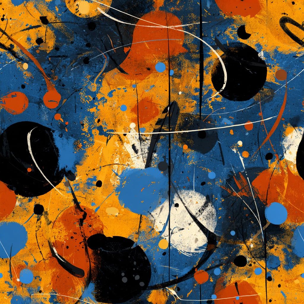 Vibrant Abstract Blue and Orange Pattern Wallpaper pattern artwork