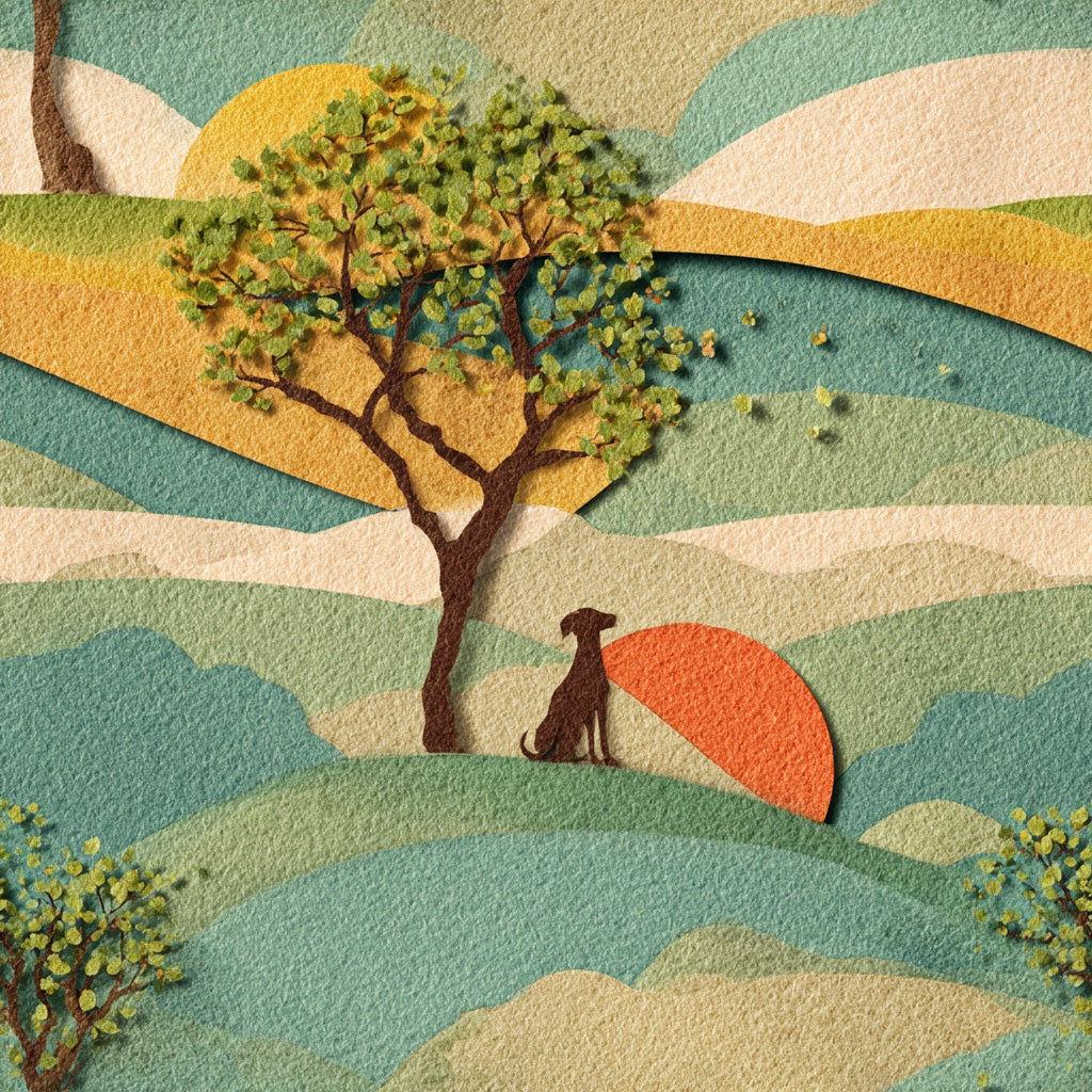 Playful Landscape Kids Wallpaper pattern artwork