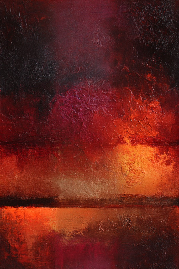 Fiery Crimson Abstract Texture Wallpaper pattern artwork