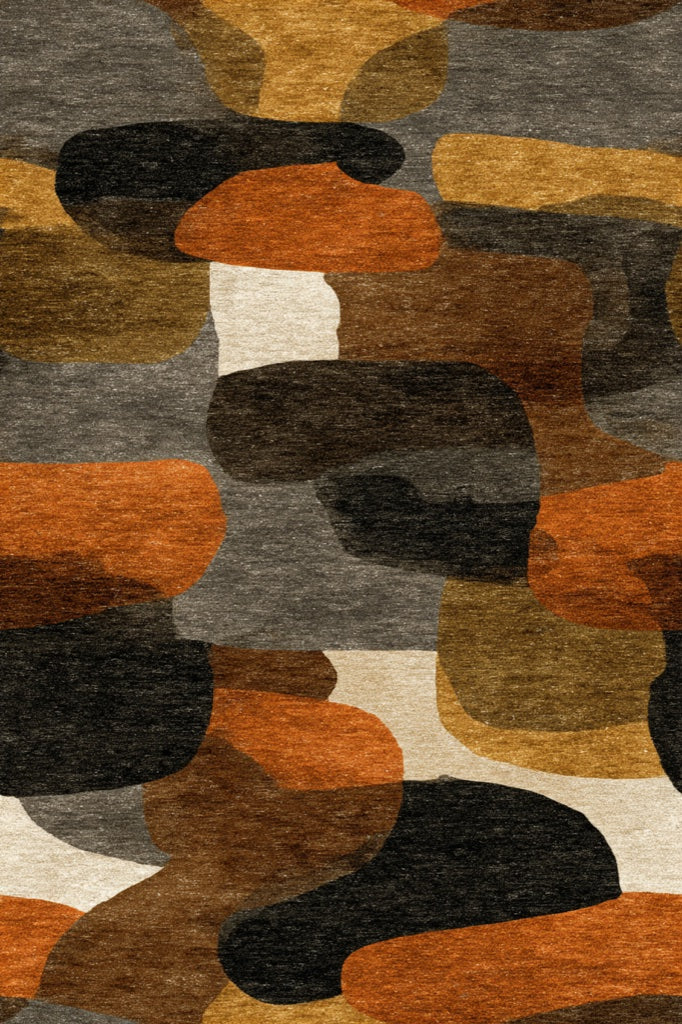 Warm Earthy Tones Geometric Abstract Wallpaper pattern artwork