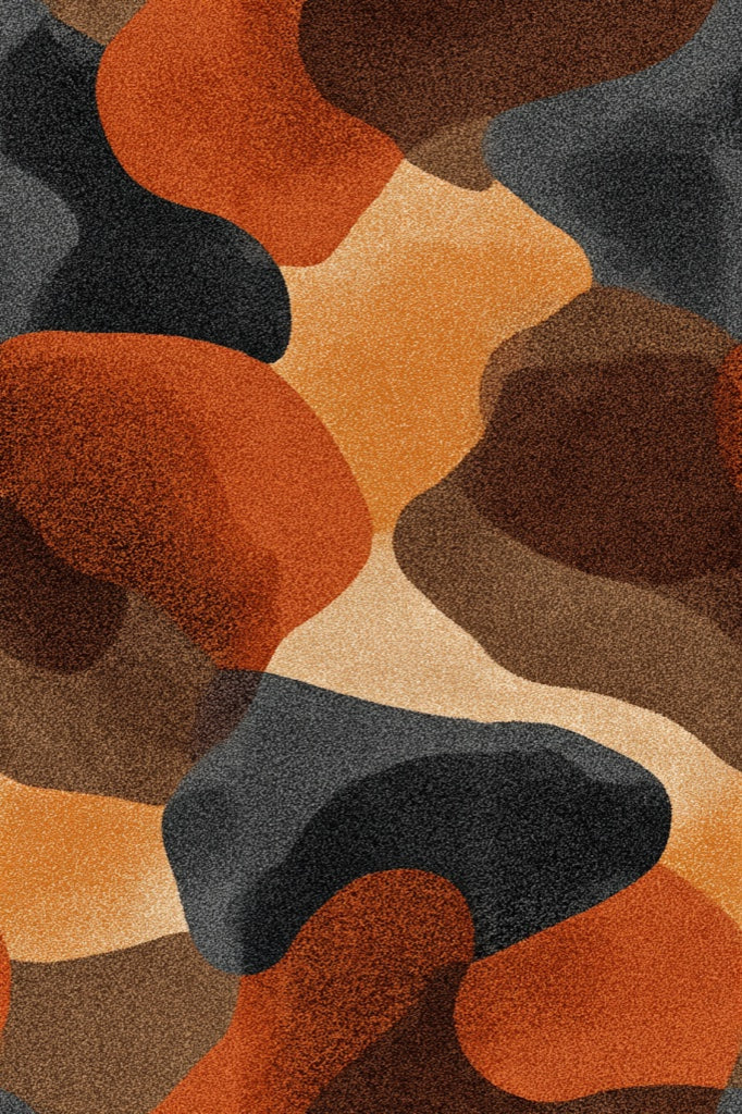 Moody Orange and Black Abstract Pattern Wallpaper pattern artwork
