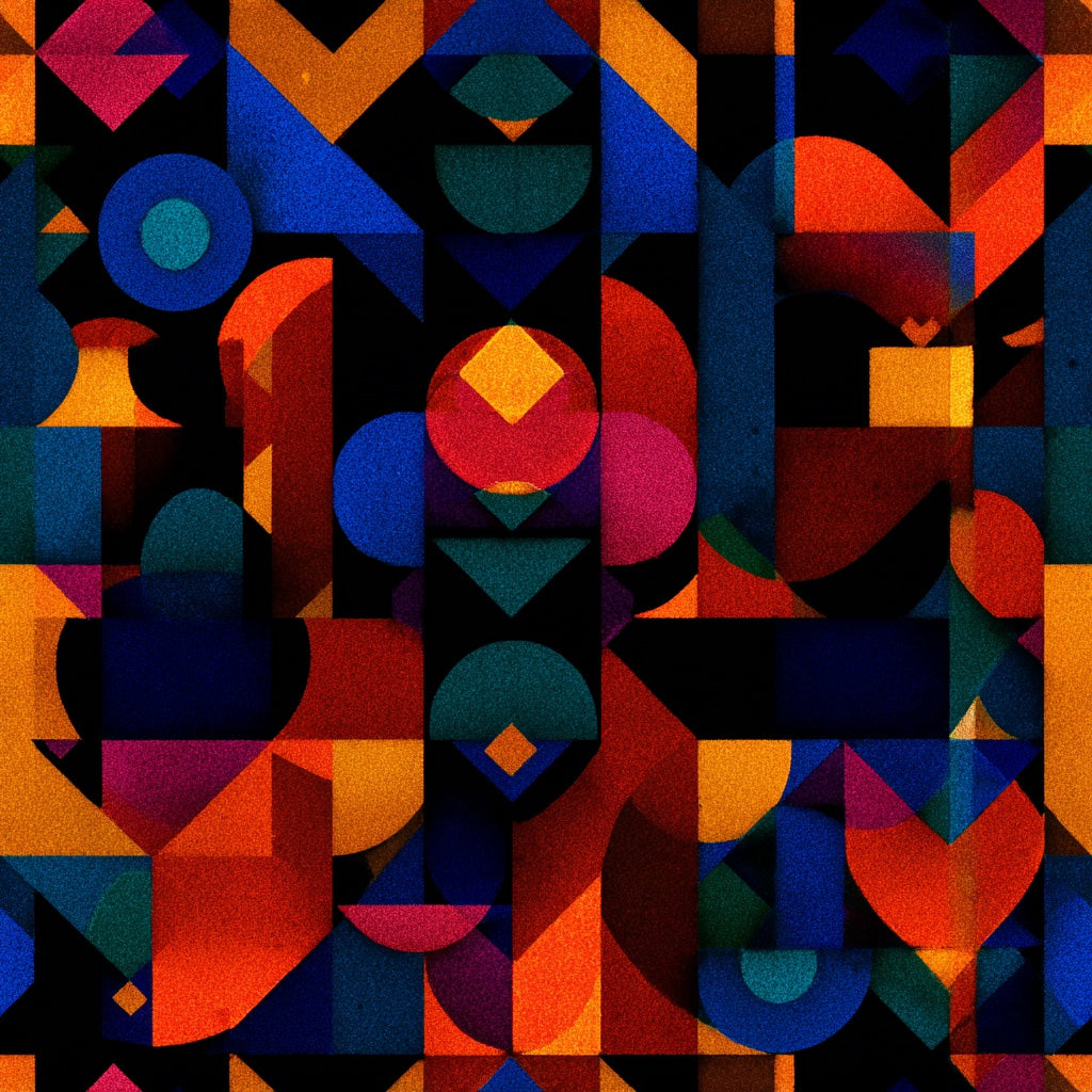 Dark Multicolor Geometric Abstract Wallpaper pattern artwork