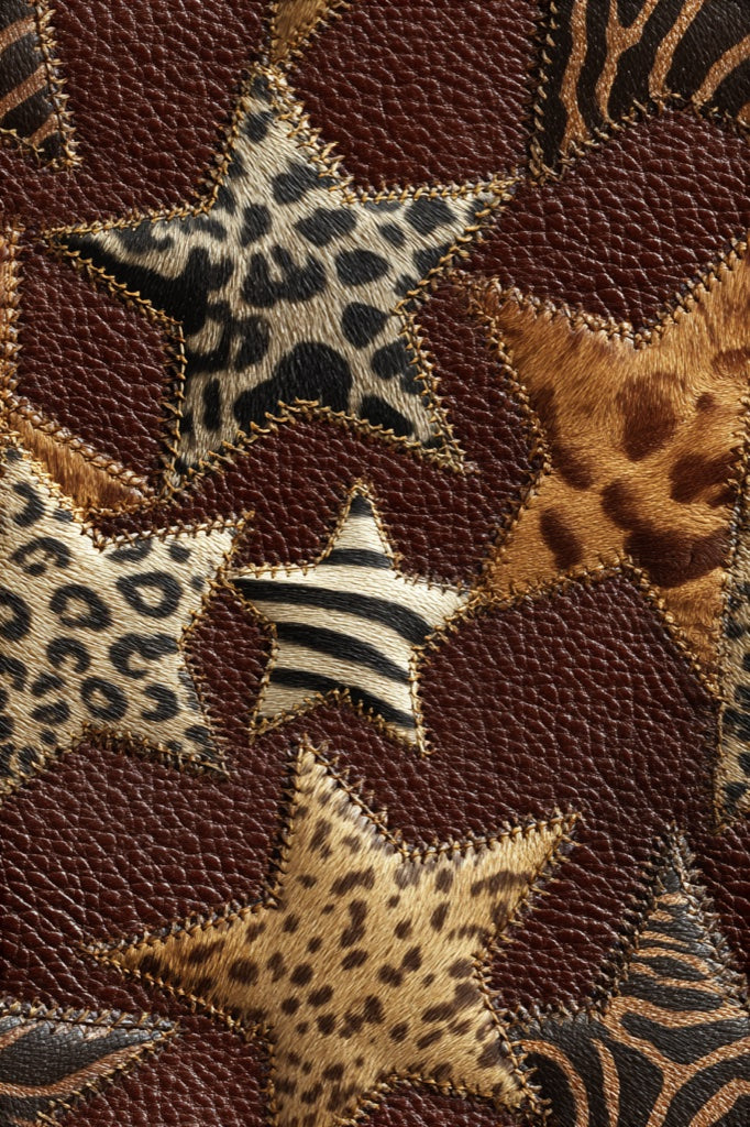 Animal Print Wallpaper Patchwork Stars Decorative Mural pattern artwork