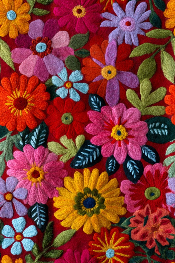 Floral Wallpaper Vibrant Eclectic Decorative Mural pattern artwork