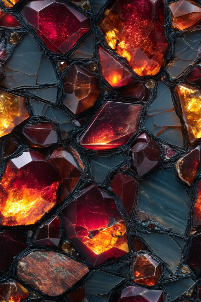 Geometric Wallpaper Abstract Gemstones Wall Mural pattern artwork