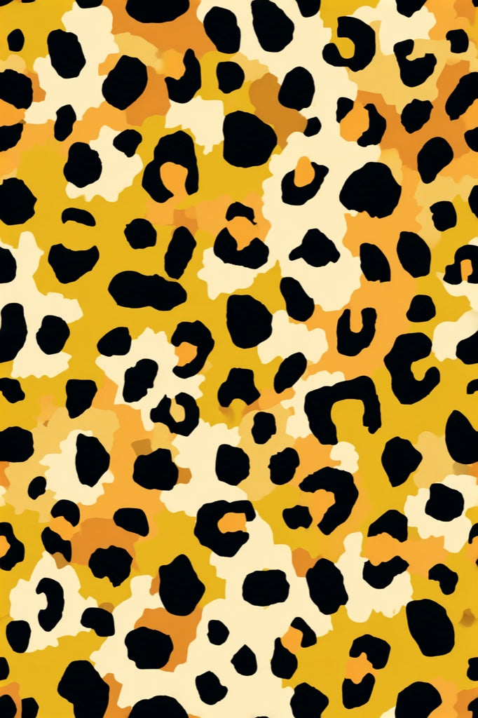 Leopard Print Wallpaper Vibrant Eclectic Wall Decor pattern artwork