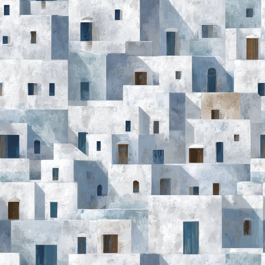 Mediterranean Geometric Wallpaper Abstract Minimalist Decorative Mural pattern artwork