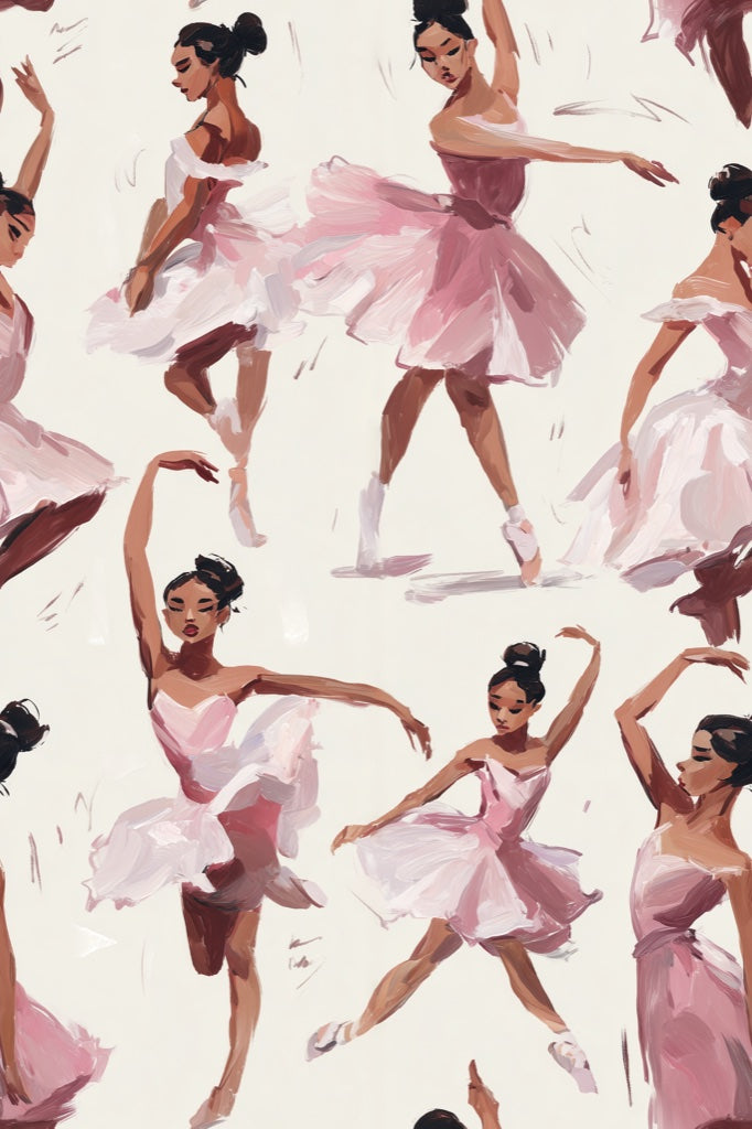 Ballerinas Wallpaper Dance Abstract Removable Wall Decor pattern artwork