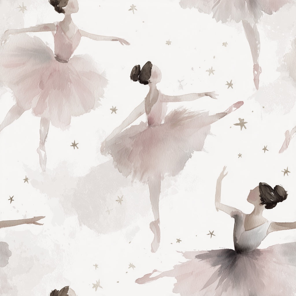 Ballerina Wallpaper Watercolor Removable Elegant Wall Mural pattern artwork