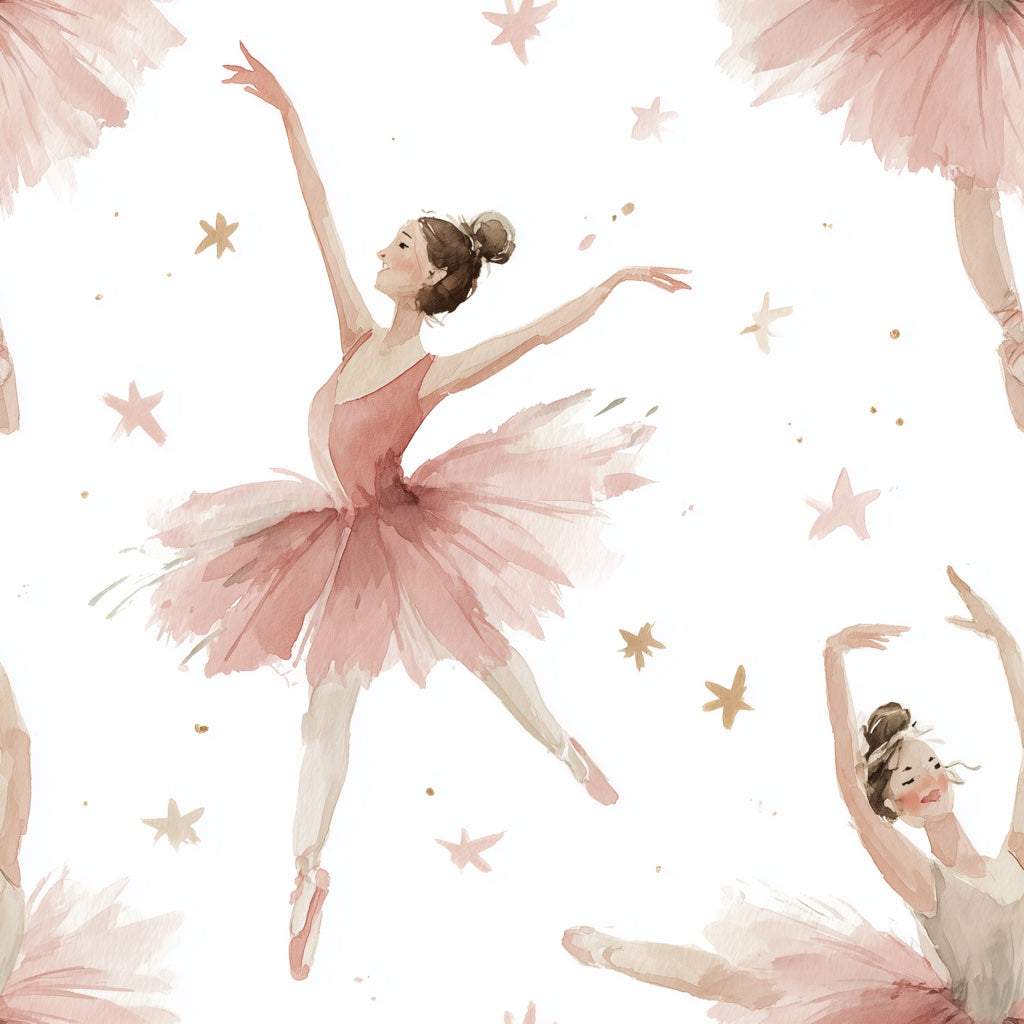 White Background Wallpaper Pink Dancer Wall Mural pattern artwork