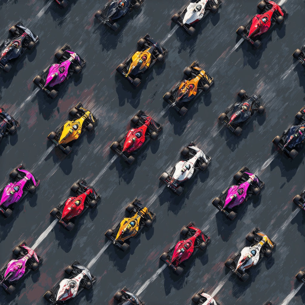 Formula 1 Wallpaper Race Cars Removable Motorsport Wall Decor pattern artwork