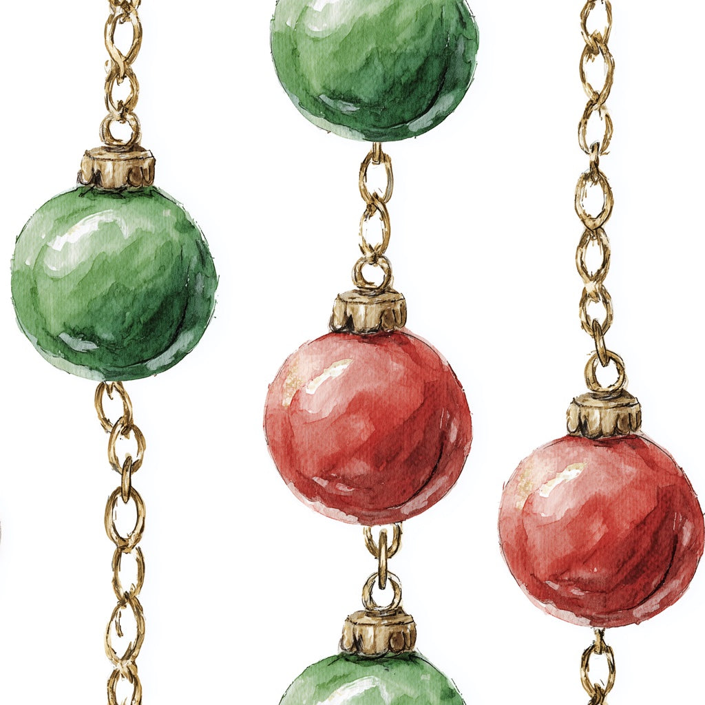 Watercolor Wallpaper Beads Ornaments Removable Wall Decor pattern artwork