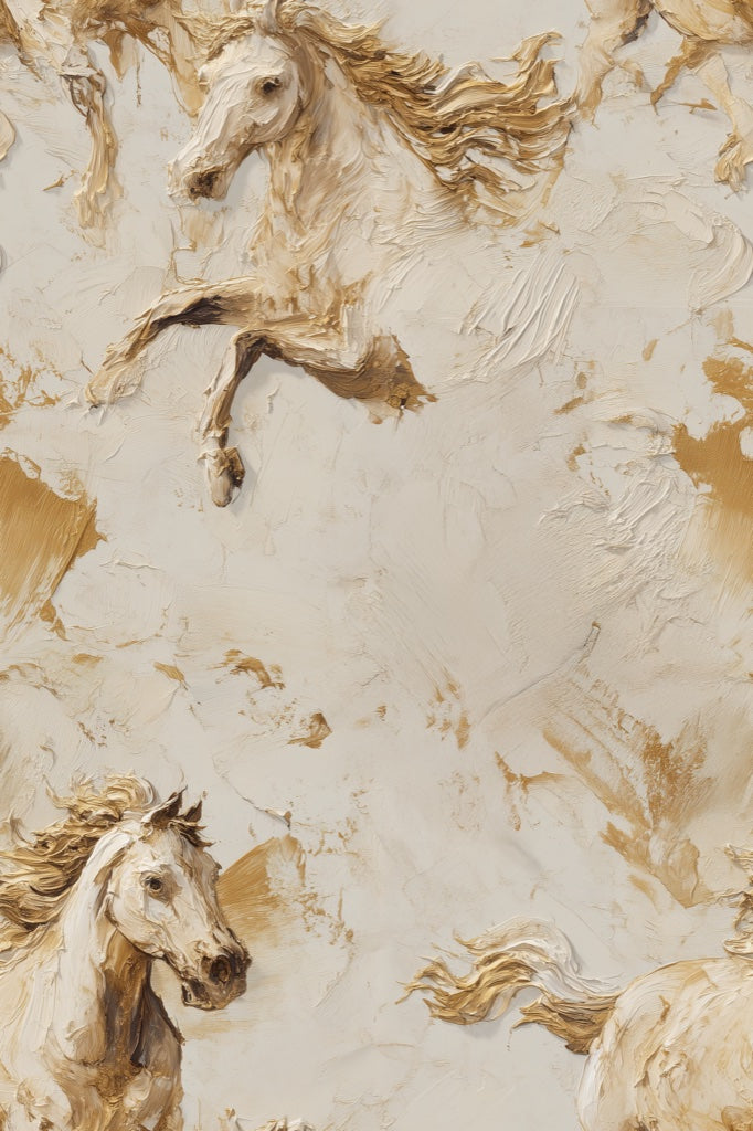Dynamic Horses Wallpaper Abstract Textured Decorative Mural pattern artwork