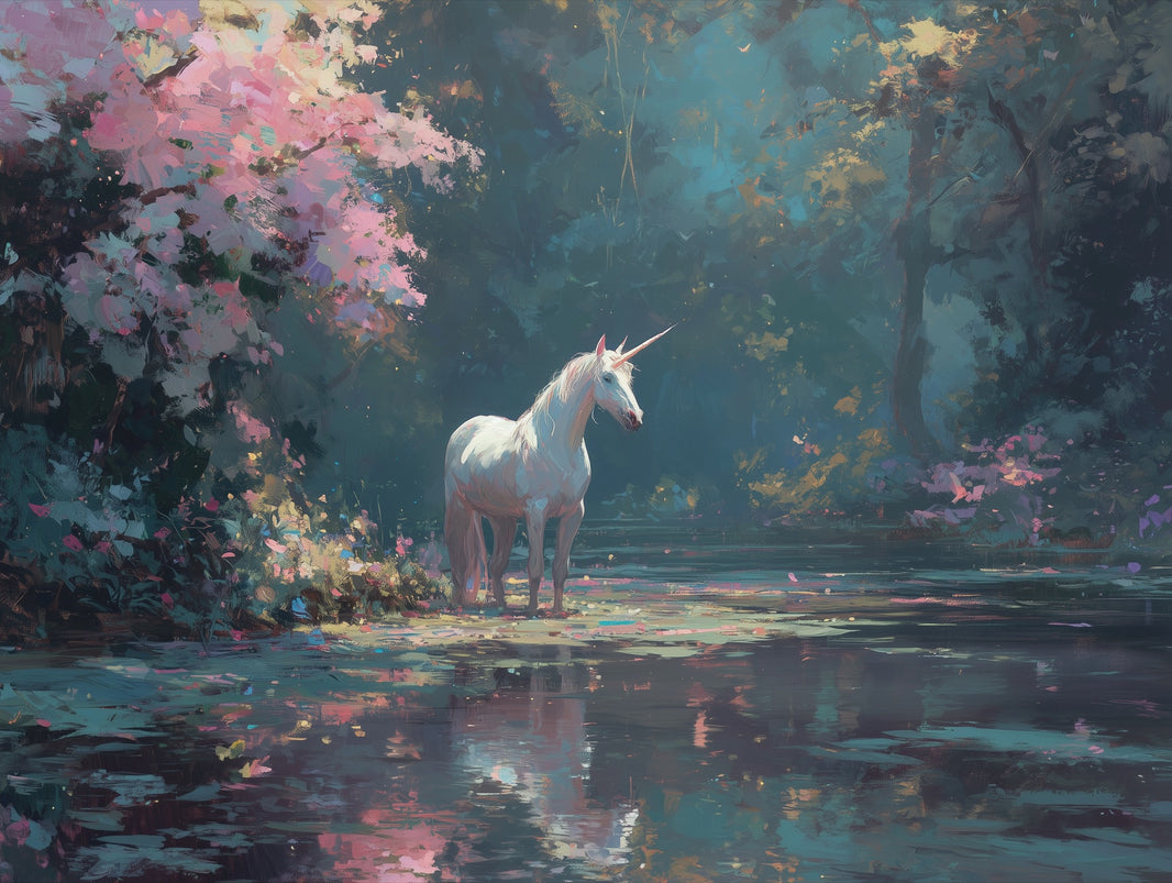 Unicorn Wallpaper Fantasy Removable Mystical Wall Mural pattern artwork