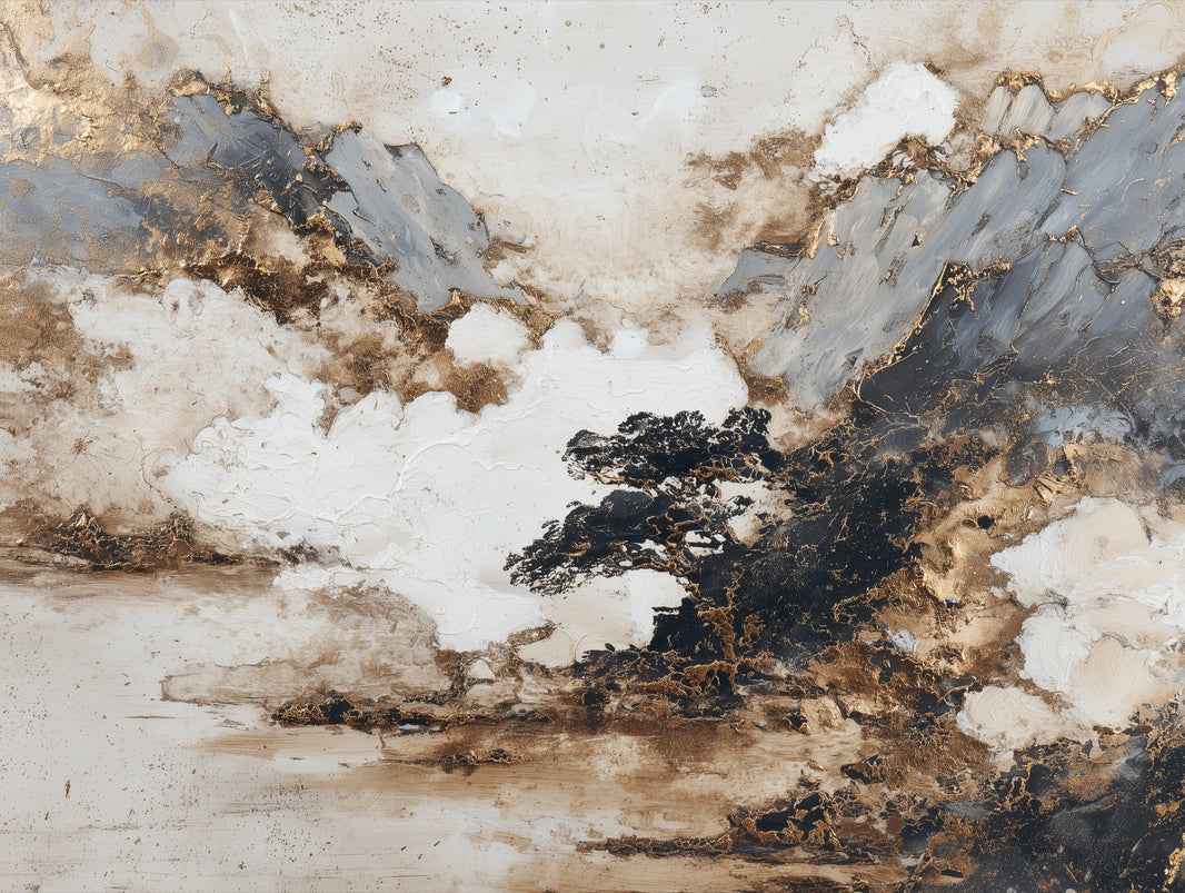 Abstract Landscape Wallpaper Mountains Clouds Mural pattern artwork