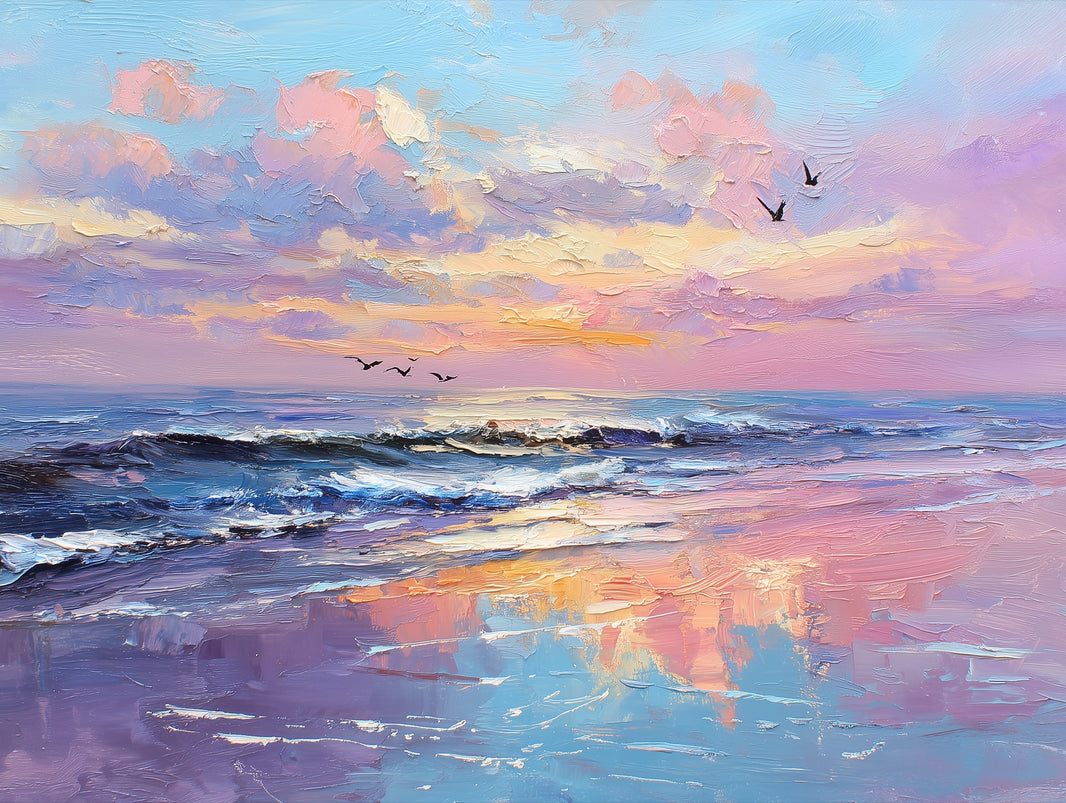 Seascape Wallpaper Sunset Ocean Removable Wall Decor pattern artwork