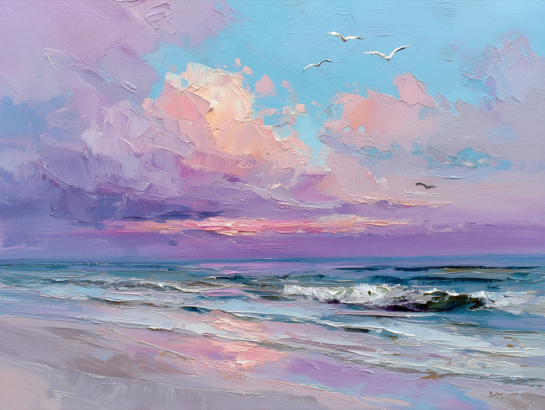 Coastal Wallpaper Sunset Removable Seascape Wall Mural pattern artwork