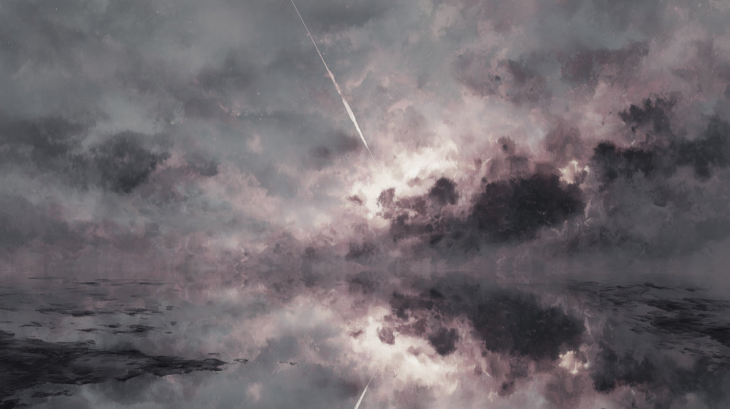 Cloudy Sky Wallpaper Modern Pink Wall Mural pattern artwork