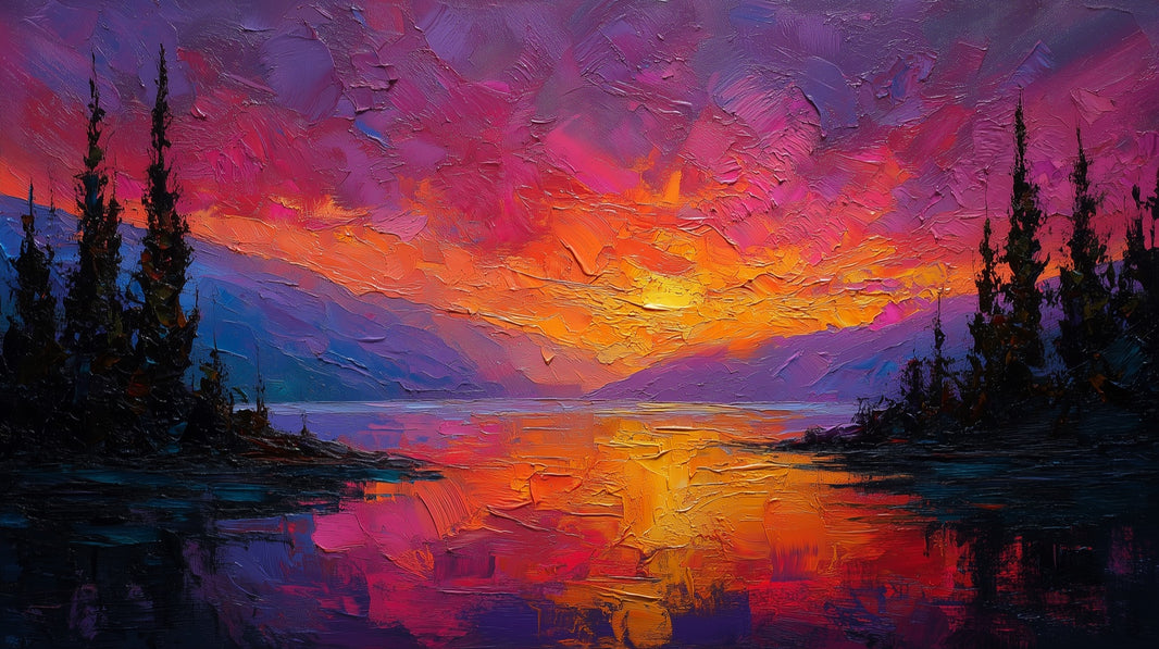 Sunset Wallpaper Abstract Removable Vibrant Wall Decor pattern artwork