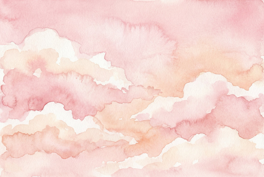 Pastel Sky Wallpaper Watercolor Sunrise Wall Mural pattern artwork