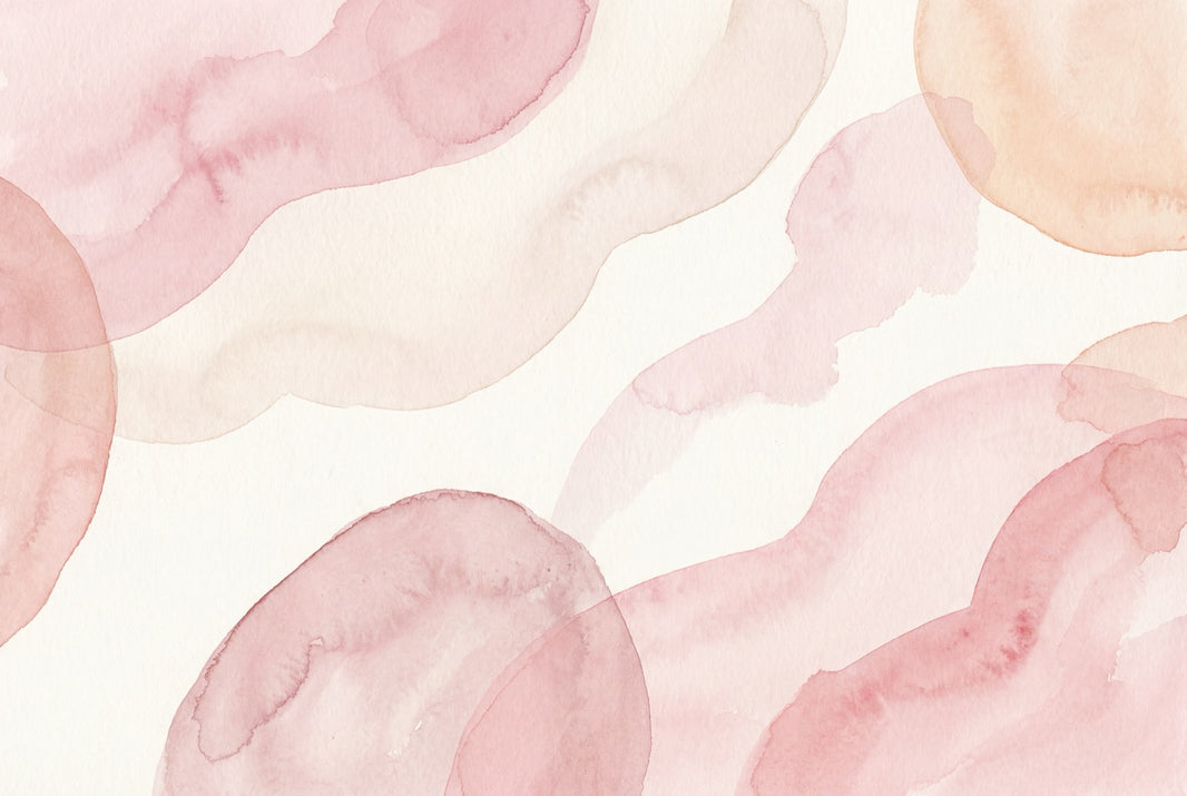 Abstract Watercolor Wallpaper Blush Pink Removable Soft Organic Shapes Wall Decor pattern artwork