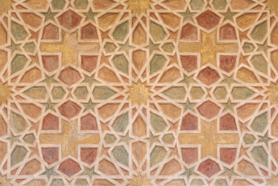 Islamic Geometric Wallpaper Moroccan Mosaic Tile Removable Wall Decor pattern artwork