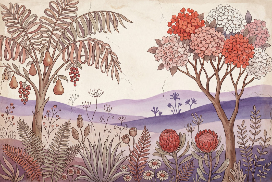 Paper Texture Wallpaper Botanical Vintage Removable Wall Decor pattern artwork