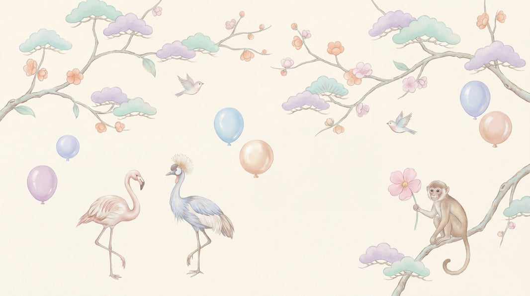 Watercolor Wallpaper Pastel Whimsical Wall Mural pattern artwork