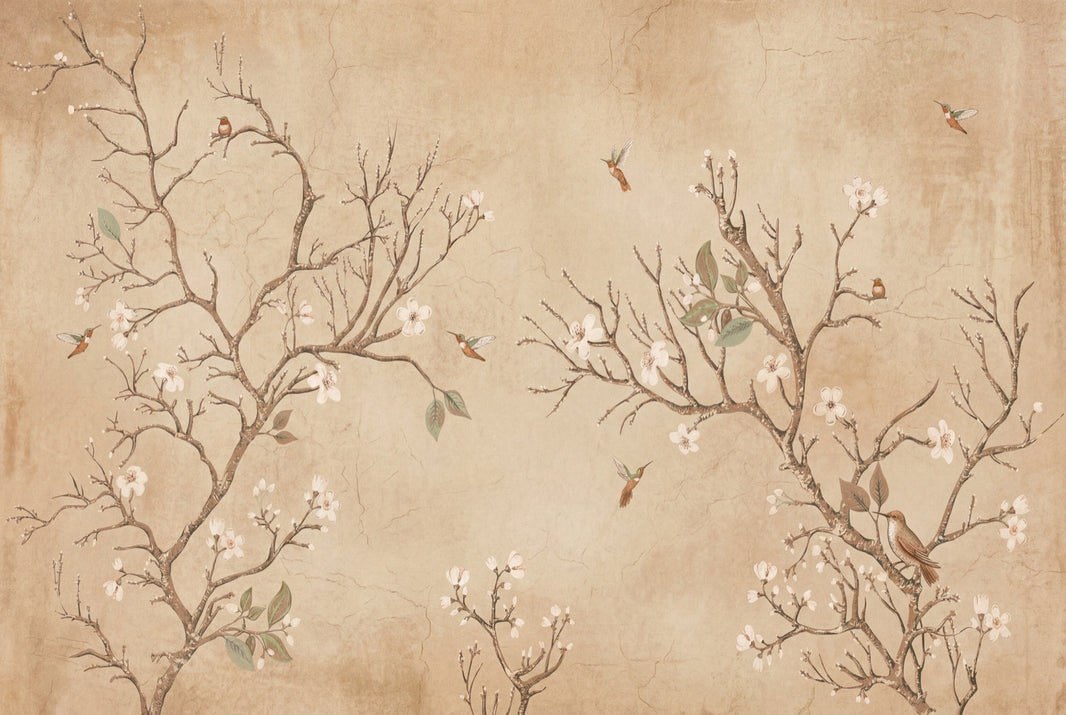 Muted Green Wallpaper Sage Chinoiserie Wall Mural pattern artwork