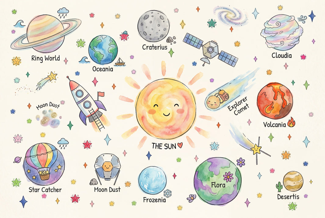 Space Wallpaper Planets Removable Sun Wall Decor pattern artwork