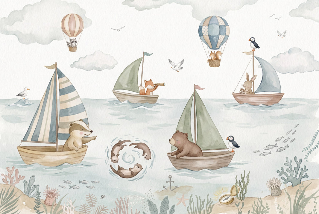 Watercolor Texture Wallpaper Nautical Ocean Removable Wall Decor pattern artwork