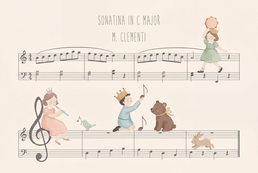 Music Sheet Wallpaper Children Illustration Removable Pastel Wall Decor pattern artwork