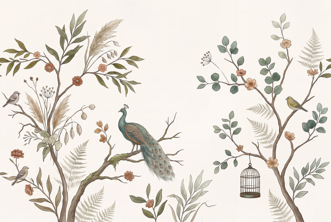 Muted Green Wallpaper Sage Green Teal Wall Mural pattern artwork