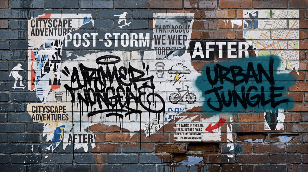 Graffiti Brick Wall Wallpaper Posters Removable Brick Wall Wall Decor pattern artwork
