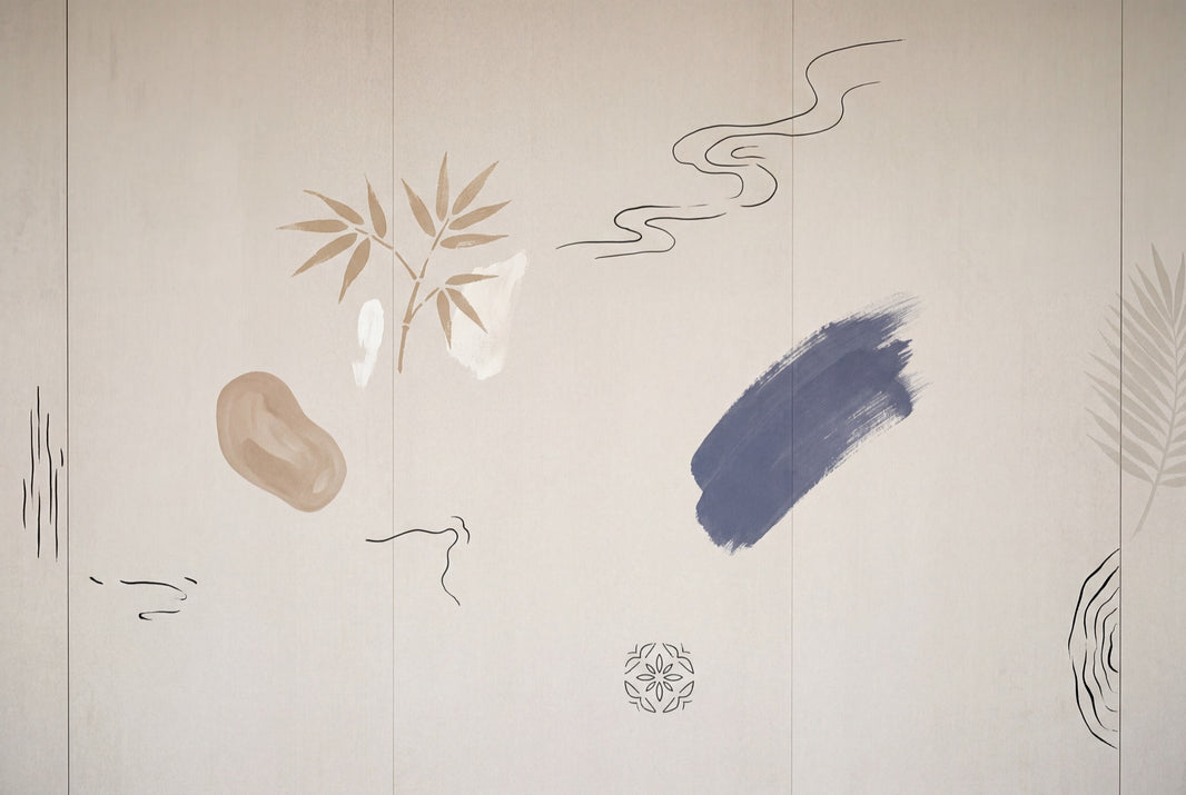 Light Abstract Wallpaper Minimalist Removable Airy Neutral Wall Decor pattern artwork