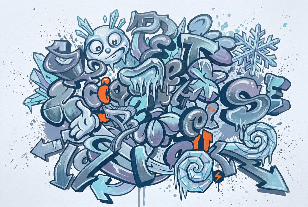 Graffiti Wallpaper Street Art Removable Icy Wall Decor pattern artwork