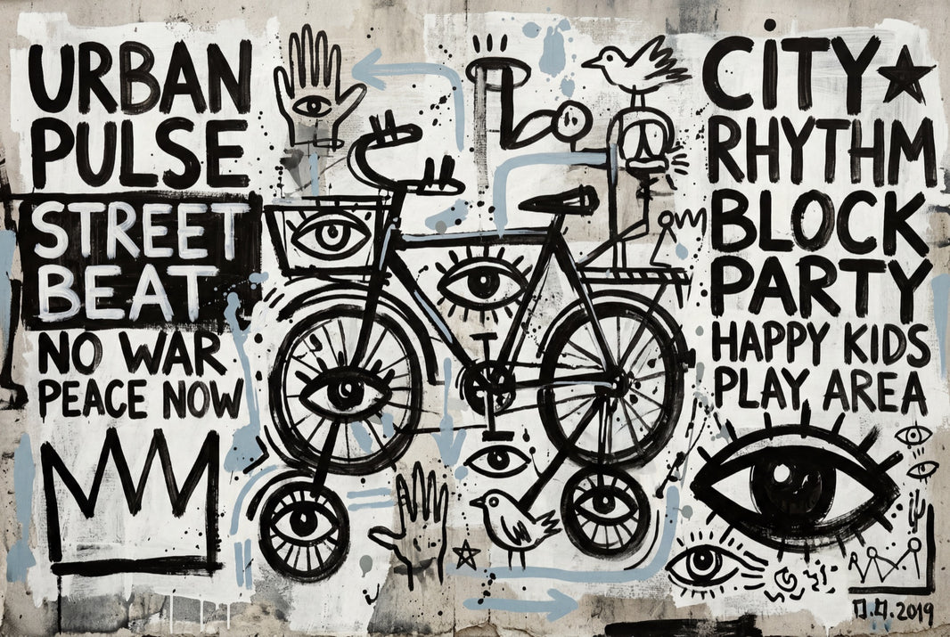 Bright Background Wallpaper Graffiti Street Art Removable Wall Decor pattern artwork