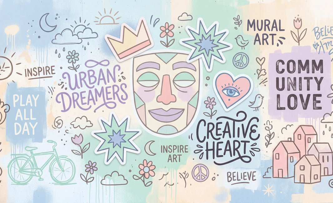 Street Art Wallpaper Pastel Typography Wall Mural pattern artwork
