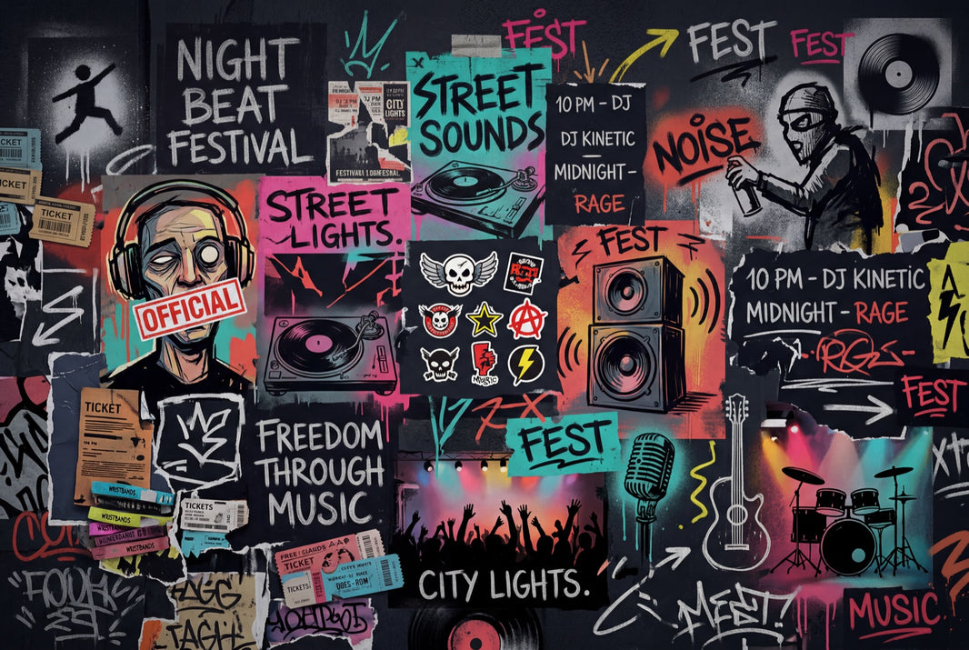 Posters Wallpaper Concert Posters Removable Street Posters Wall Decor pattern artwork