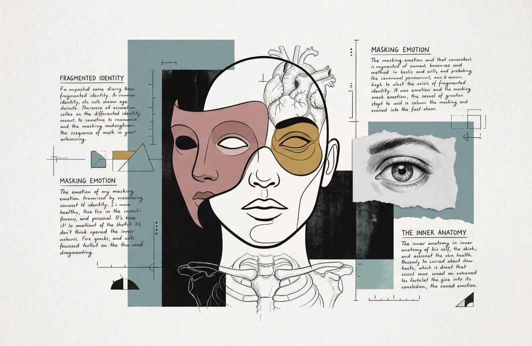 Abstract Portrait Wallpaper Anatomy Illustration Collage Removable Wall Decor pattern artwork