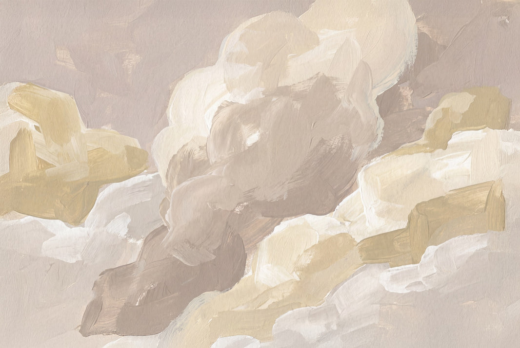 Abstract Wallpaper Painterly Brushstrokes Removable Neutral Tones Wall Decor pattern artwork